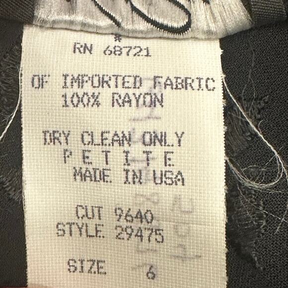 Wild Rose Vintage Y2K Black Sheer Leaf Embroidery Witchy Whimsigoth Mini Dress - Picture 6 of 6